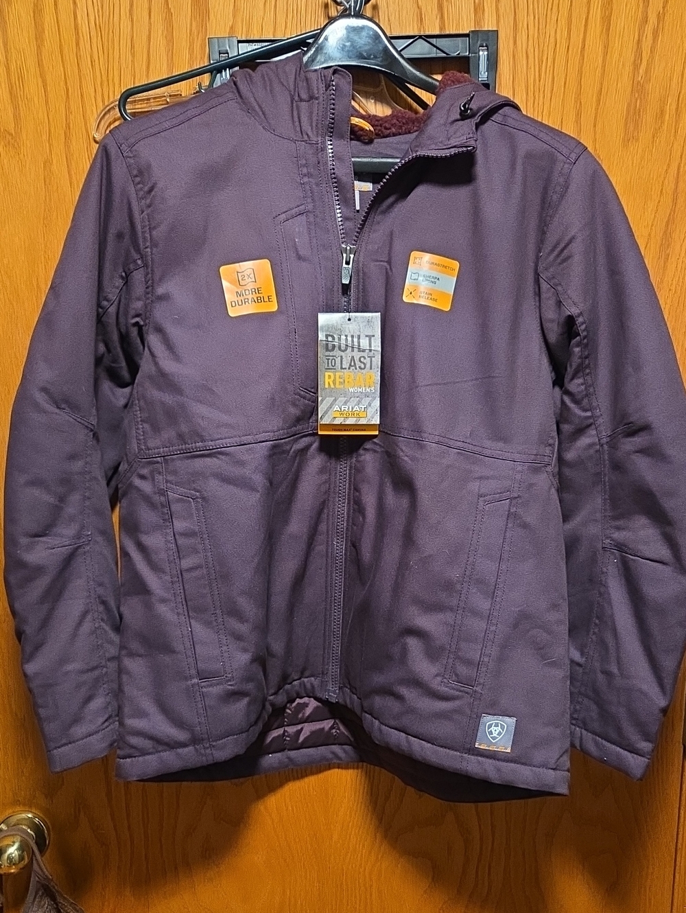 Ariat Womens' Purple Hooded Jacket - Durable Outdoor Coat